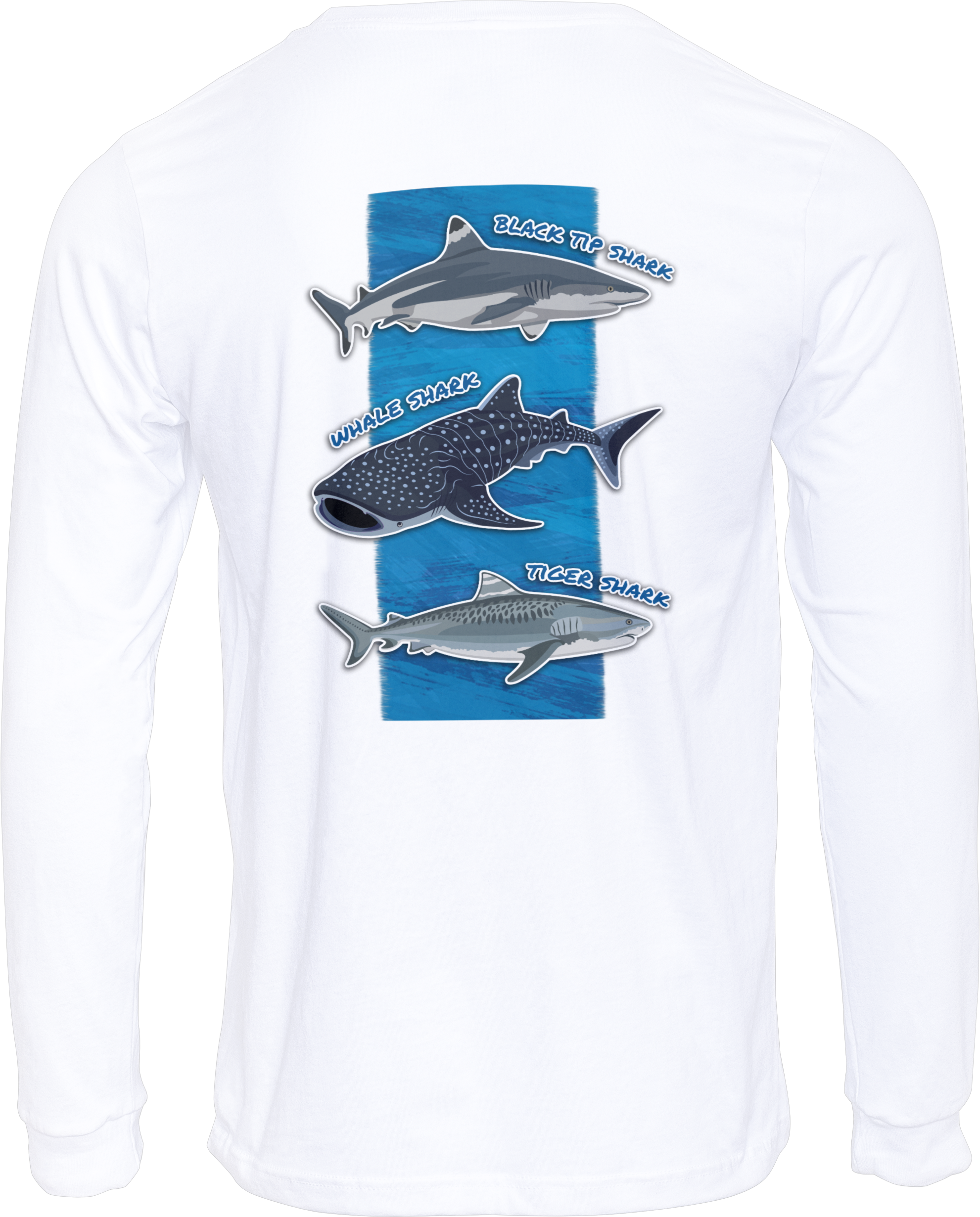Sharks - Long Sleeve Fishing T-shirt